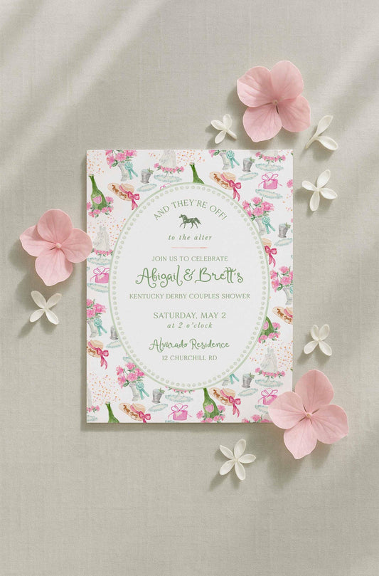 Kentucky Derby Engagement Party Invitation Template