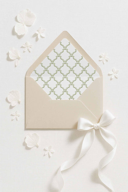Watercolor Trellis Envelope Liner Template