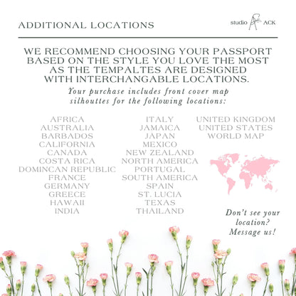 Tropical Wedding Passport Invitation Template