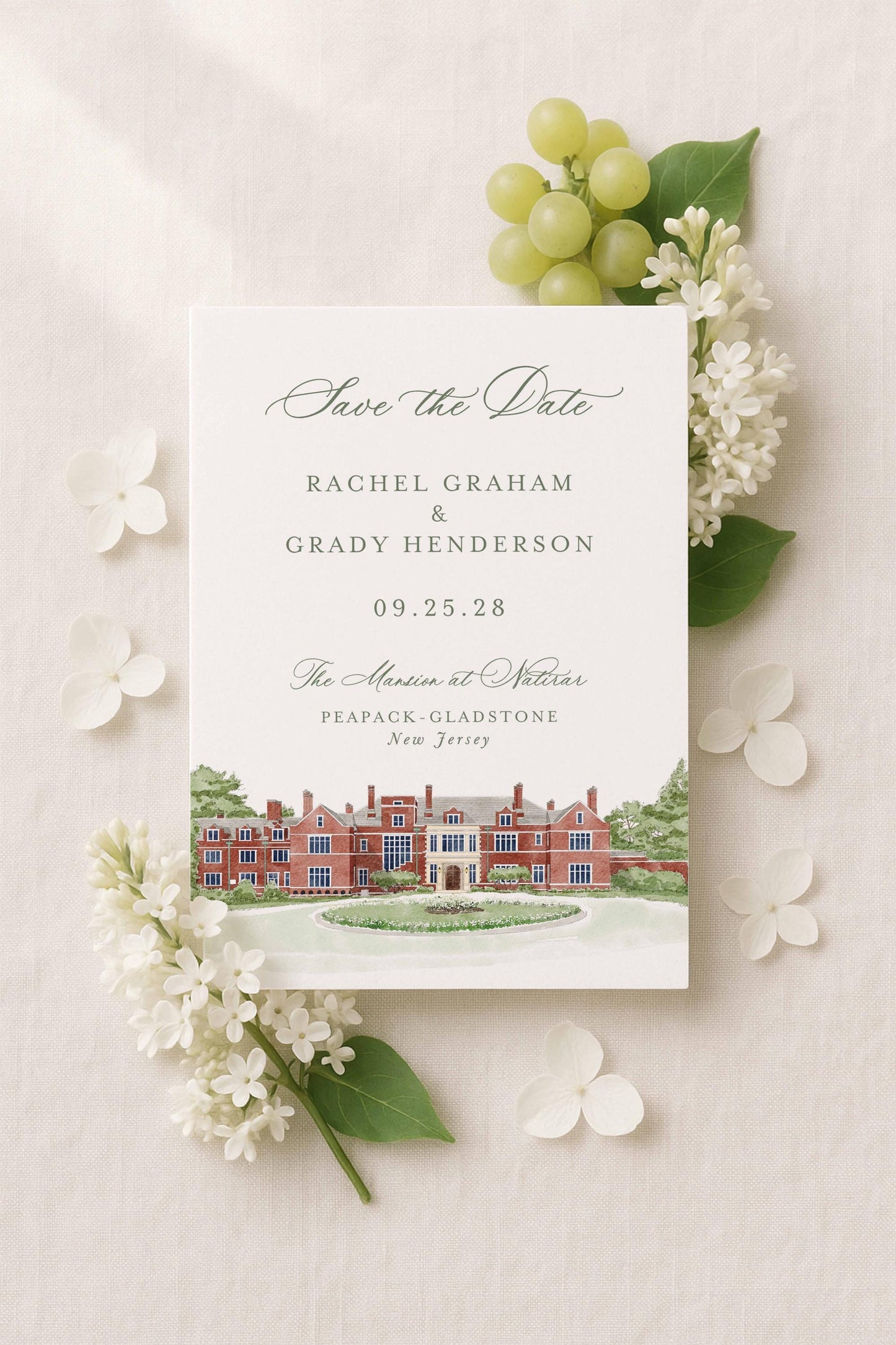 Mansion at Natirar Save the Date Template