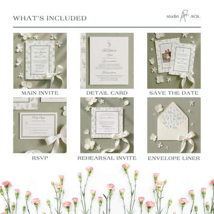 Southern Toile Wedding Template Bundle