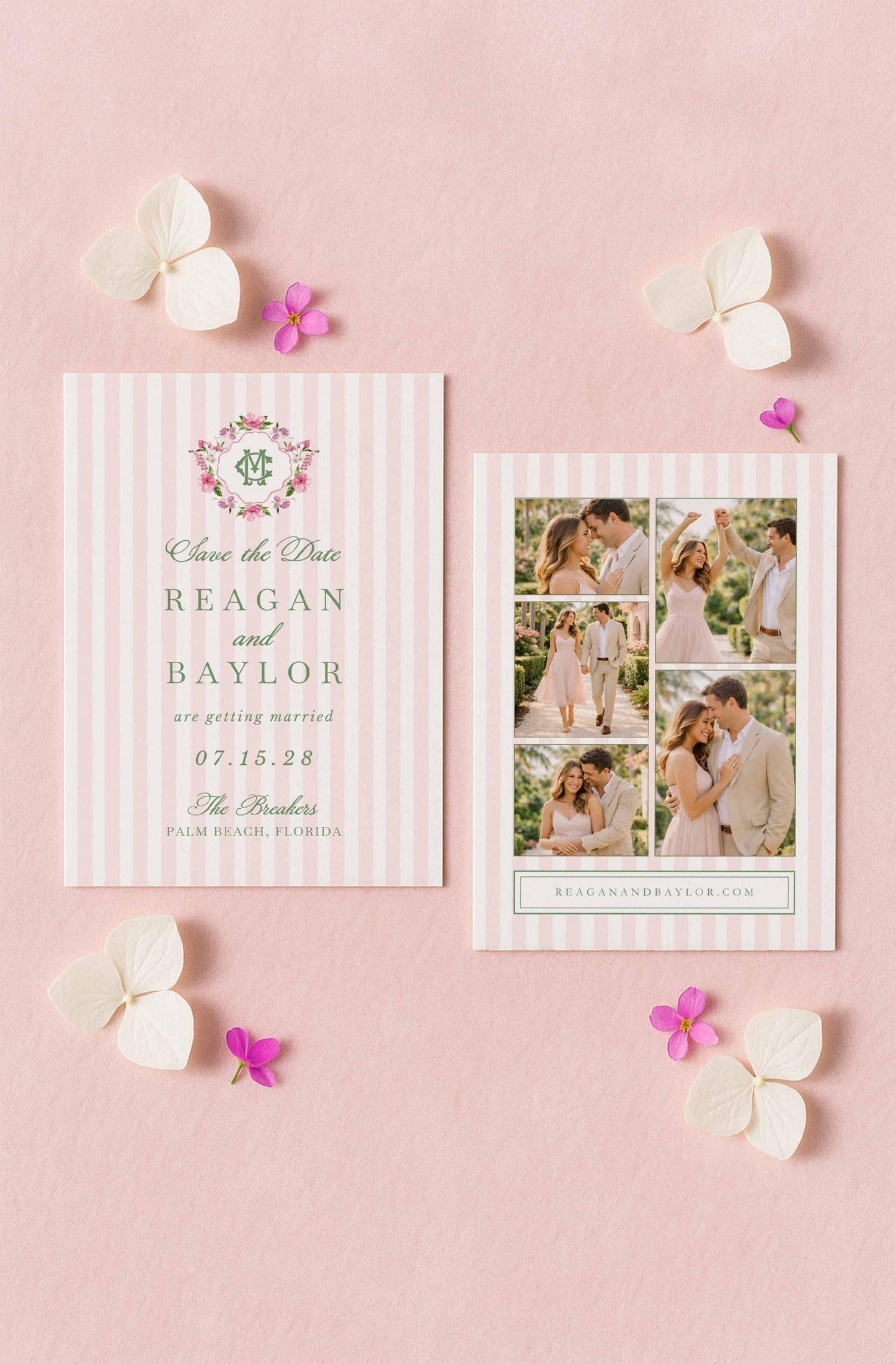 Purple Floral Save the Date Template