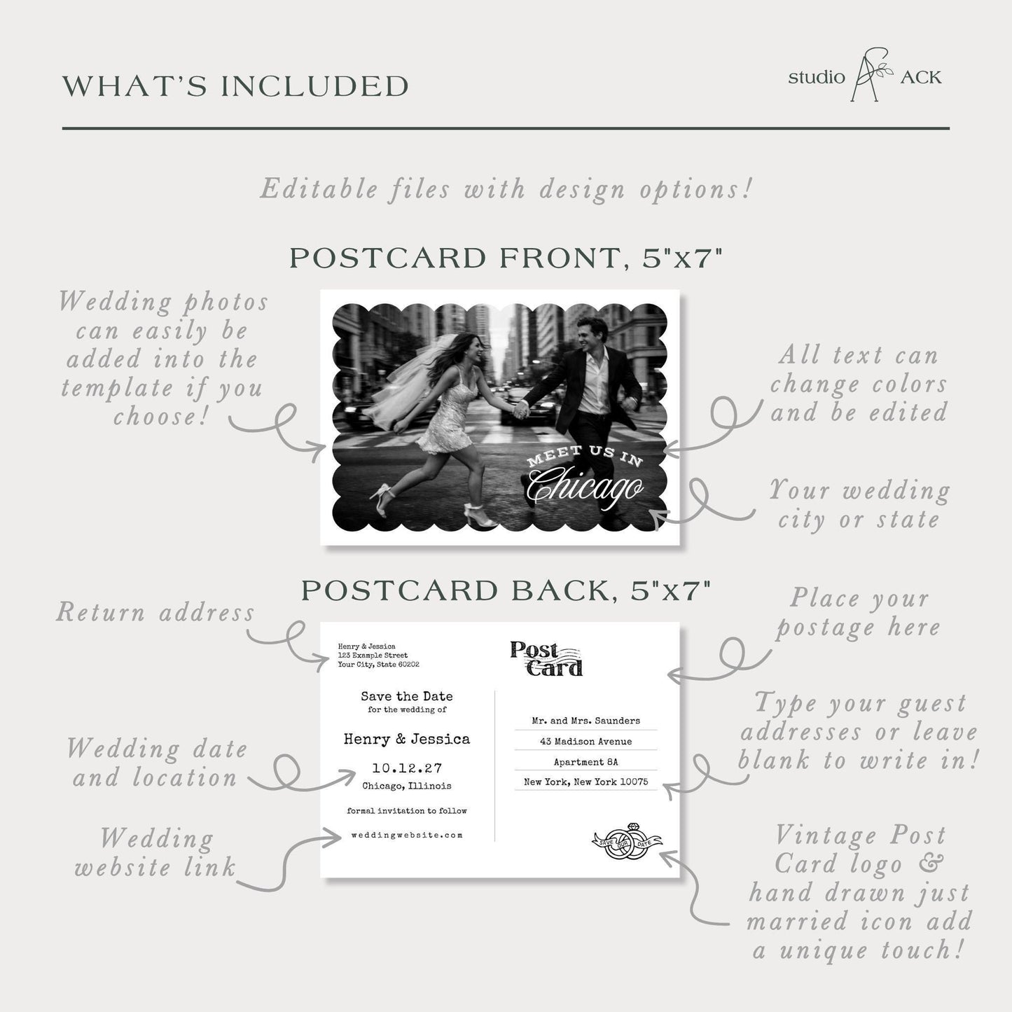 Vintage Minimalist Save the Date Template
