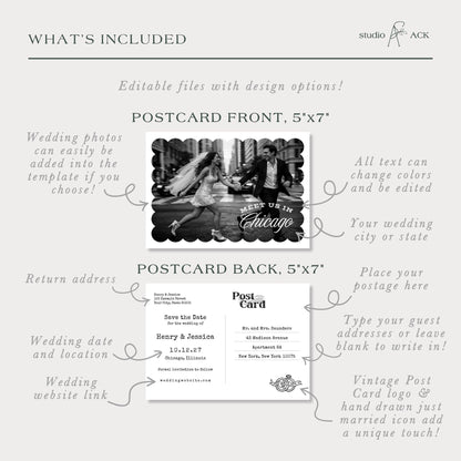 Vintage Minimalist Save the Date Template