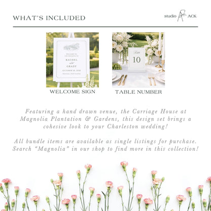 Magnolia Carriage House Wedding Template Bundle