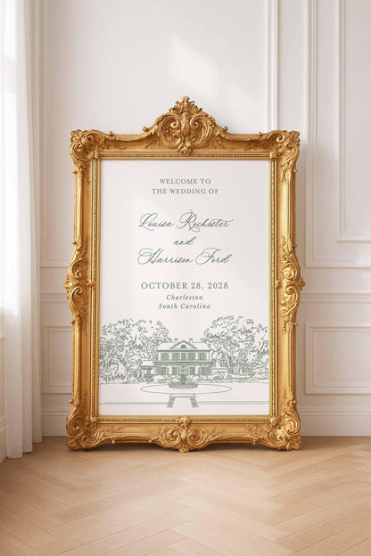 Legare Waring House Wedding Welcome Sign Template