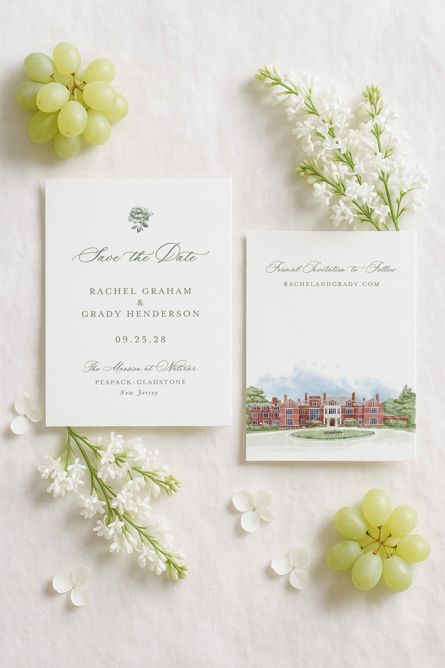 Mansion at Natirar Save the Date Template