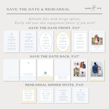 a collection of wedding invitation cards and save-the-date cards, each with different designs and layouts. The cards feature a variety of text and images, including names, dates, and other details related to the wedding event.