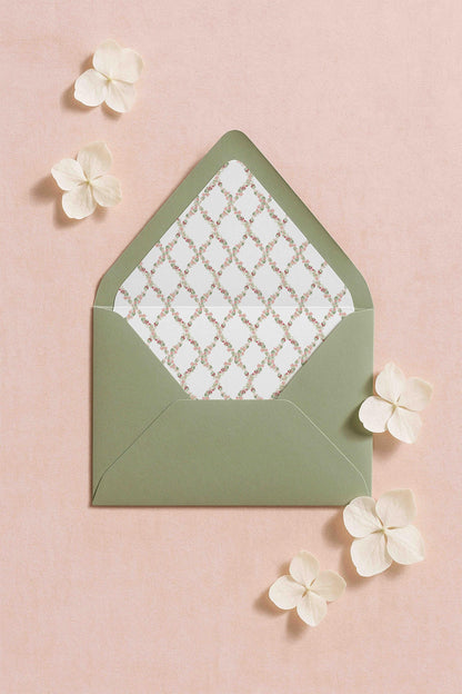 Dusty Pink Floral Wedding Invitation Suite Template
