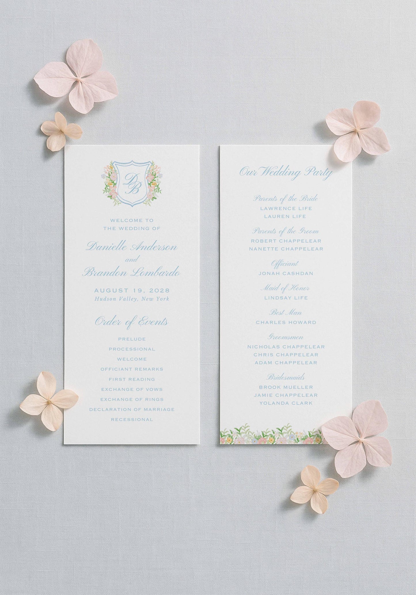 Colorful Floral Wedding Program Template
