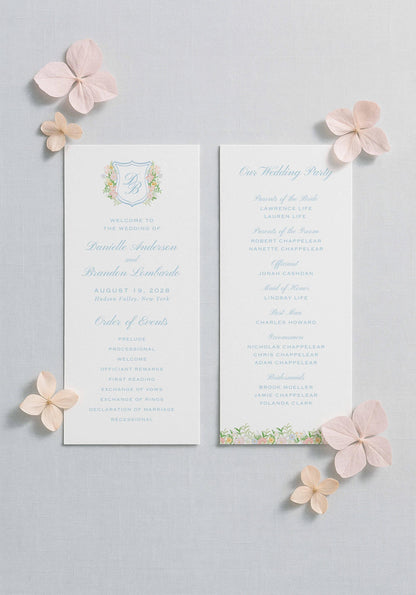 Colorful Floral Wedding Program Template