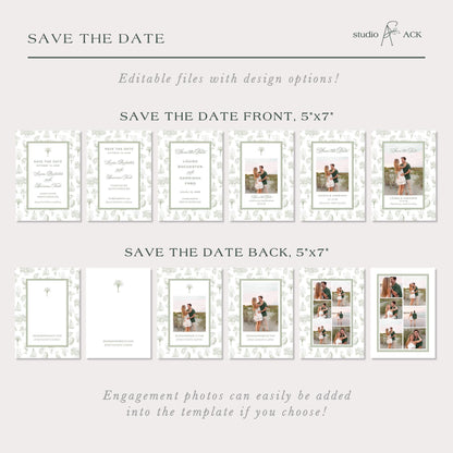 Southern Toile Save the Date Template