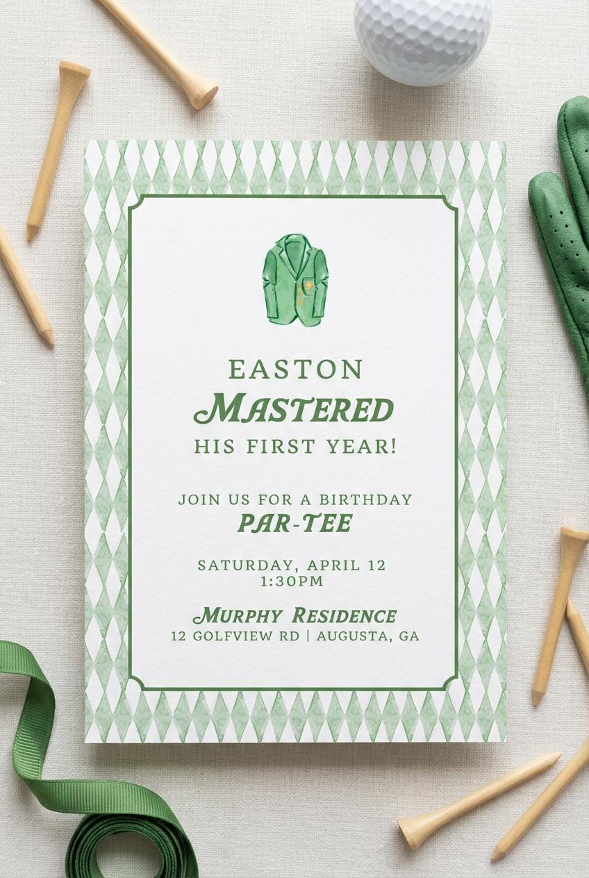 Golf Birthday Invitation Template
