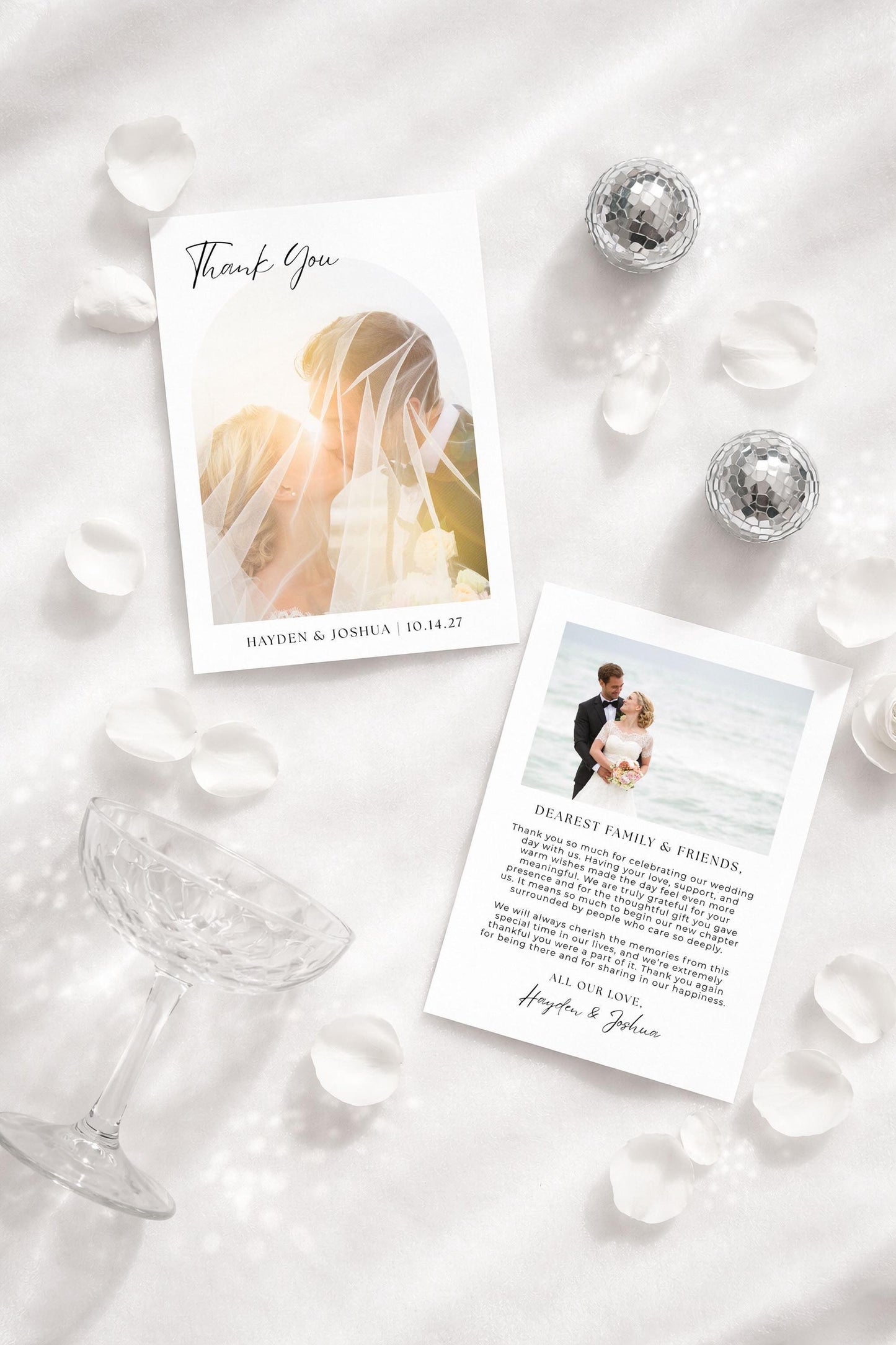 Vintage Minimalist Thank You Card Template