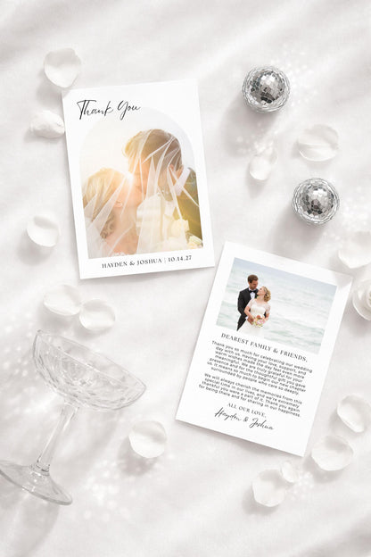 Vintage Minimalist Thank You Card Template