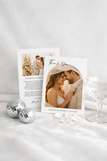 Vintage Minimalist Thank You Card Template