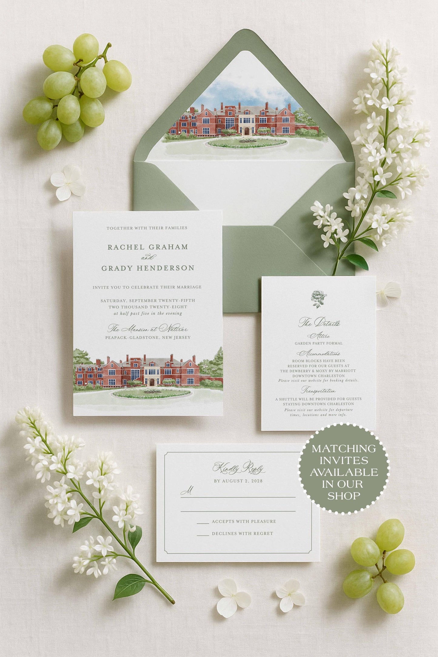 Mansion at Natirar Save the Date Template