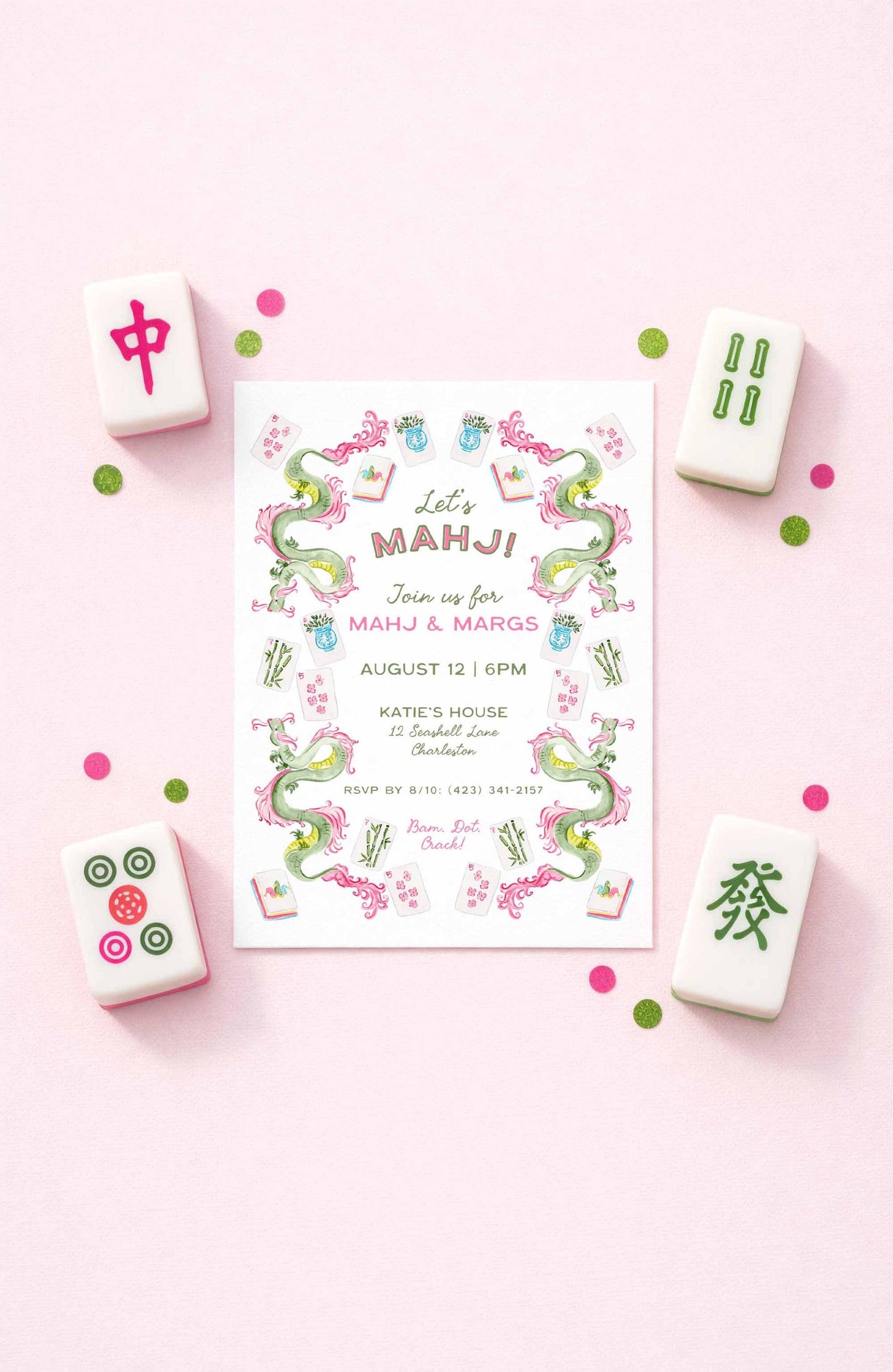 Mahj & Margs Party Invitation Template