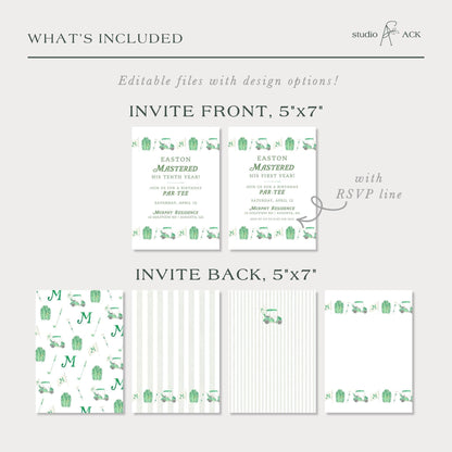 Golf Birthday Invitation Template
