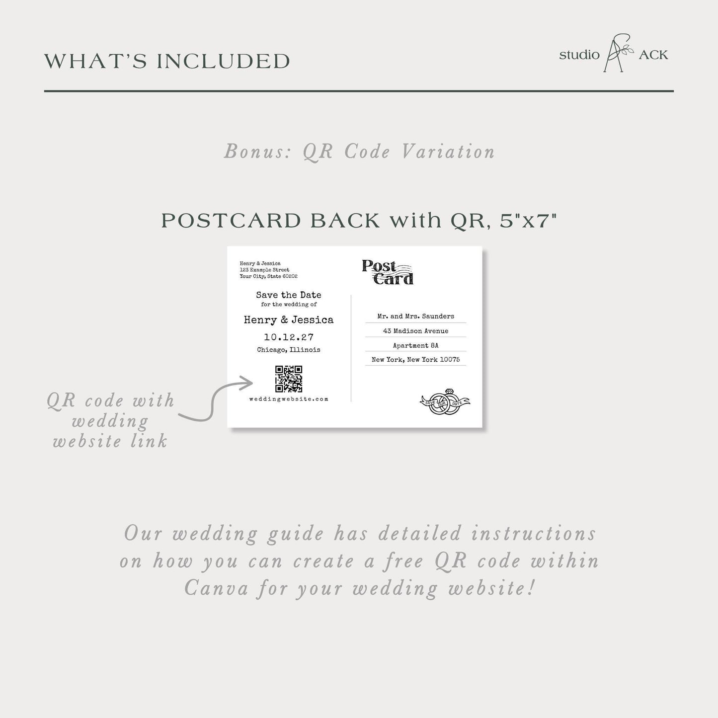 Vintage Polaroid Typewriter Postcard Save the Date Template