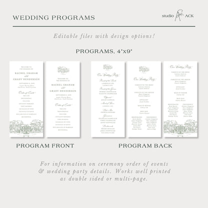 Legare Waring House Wedding Template Bundle