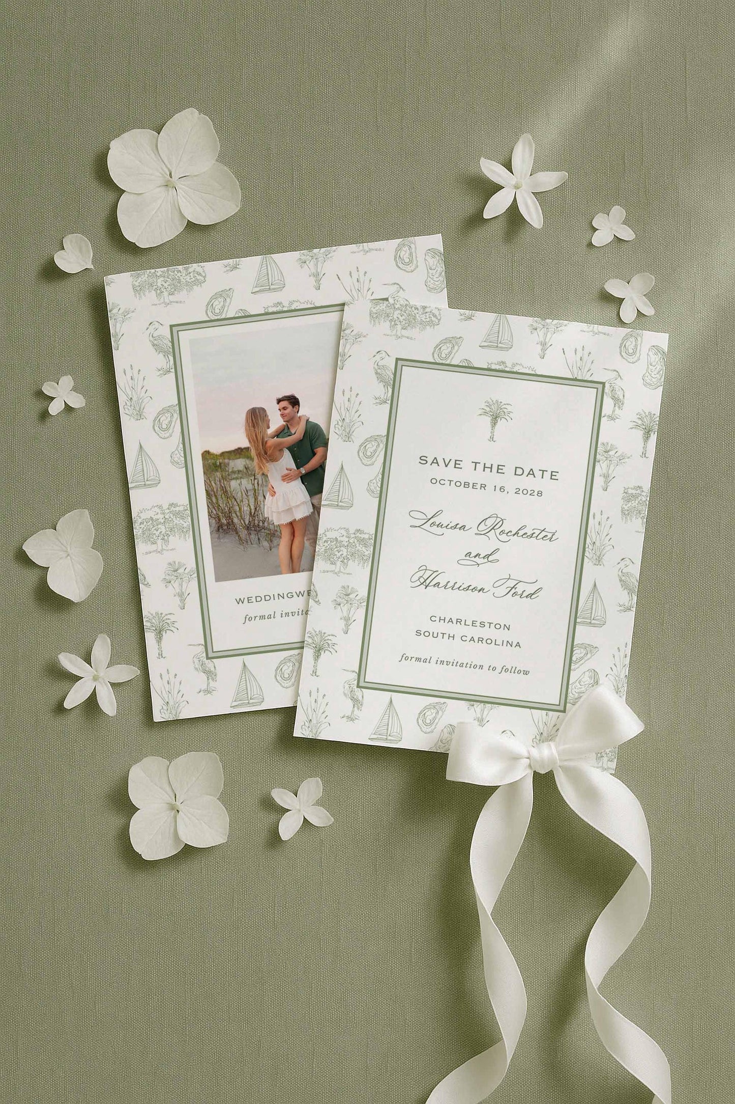 Southern Toile Save the Date Template
