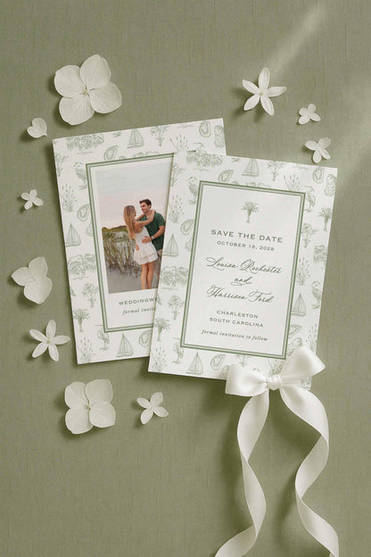 Southern Toile Save the Date Template