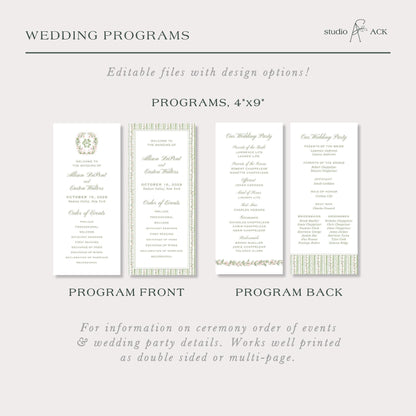 Grandmillennial Floral Wedding Template Bundle