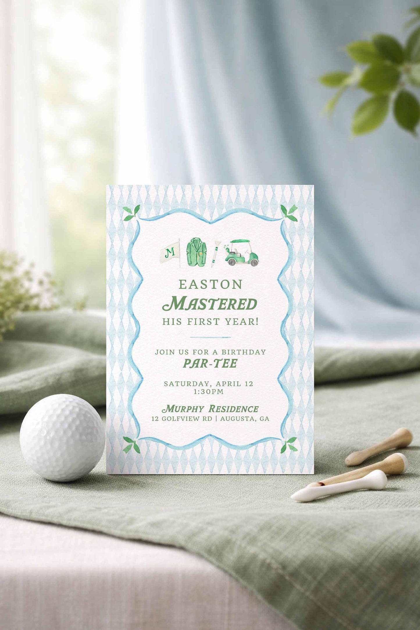 Golf Birthday Invitation Template