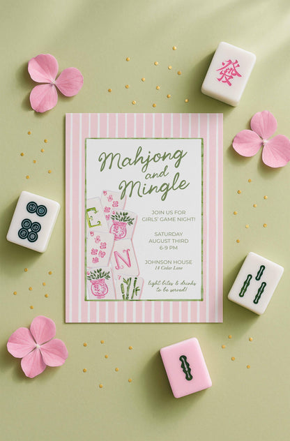 Mahjong Party Invitation Template