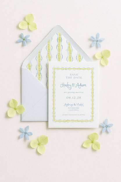 Fun Wavy Save the Date Template