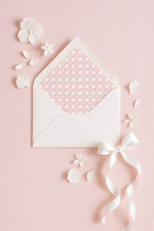 Pink Rattan Envelope Liner Template