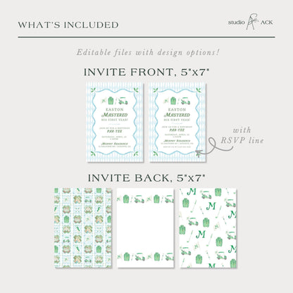 Golf Birthday Invitation Template