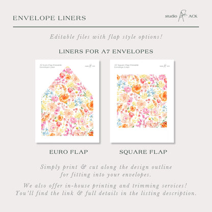 The image is a collection of two envelope liners, each with a different design and style, presented in a studio and aack studio and aack studio.