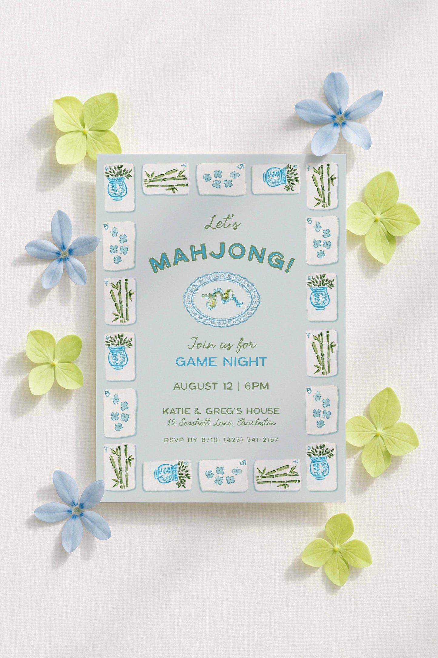 Mahjong Party Invitation Template