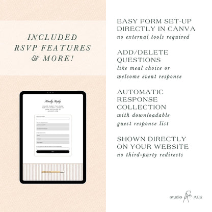 Old Money Striped Wedding Website Template
