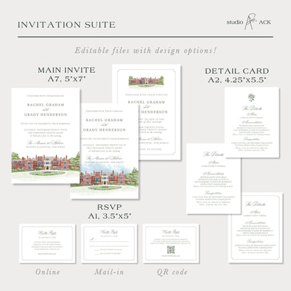 Mansion at Natirar Wedding Template Bundle