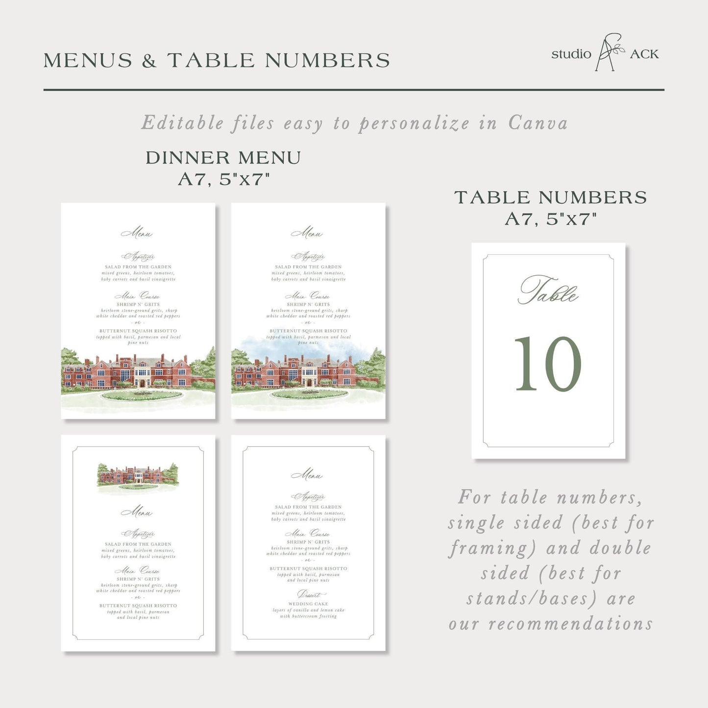 Mansion at Natirar Wedding Template Bundle