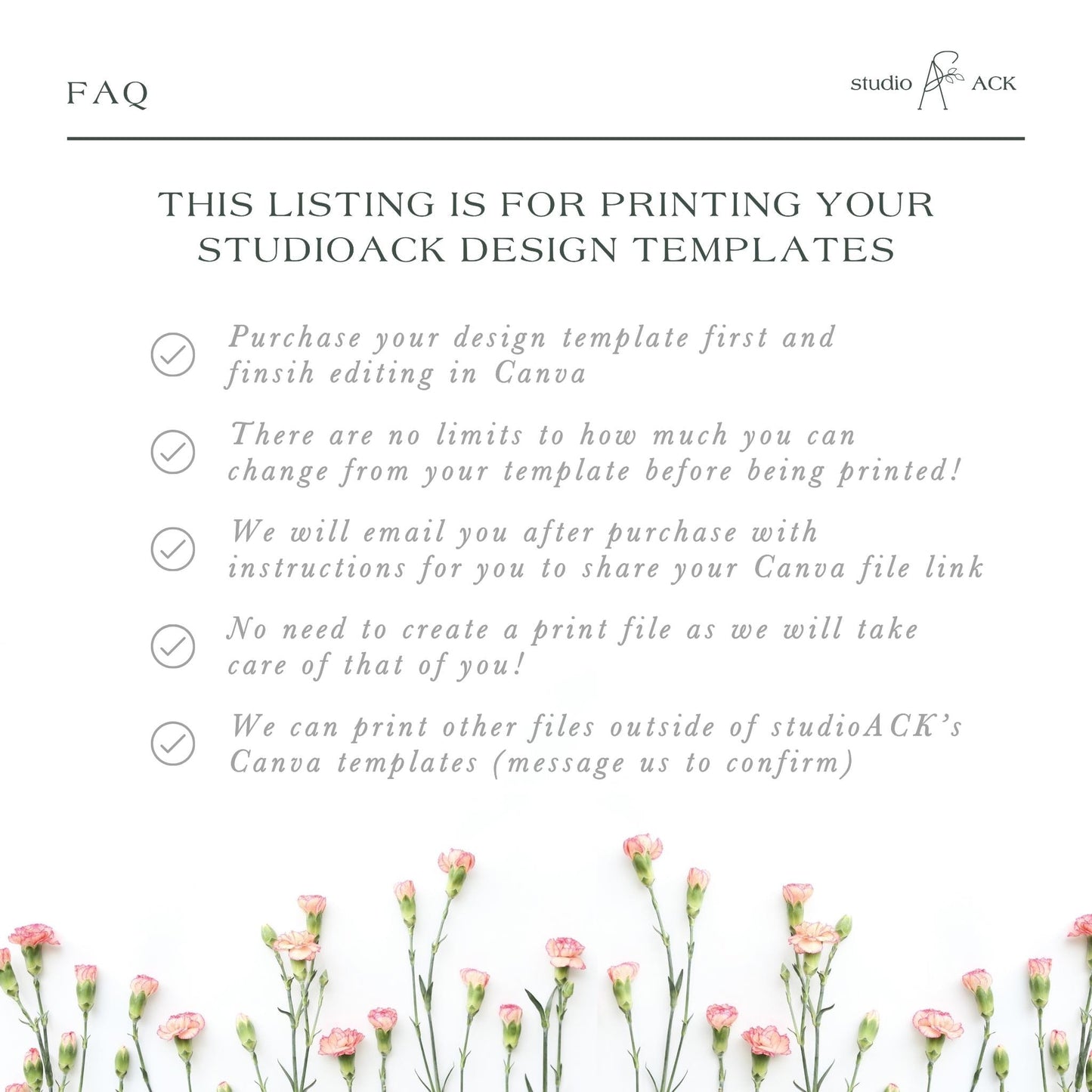 8x10 Professional Printing | Prints for Frames | Tabletop Signage | Template Printing from studioACK