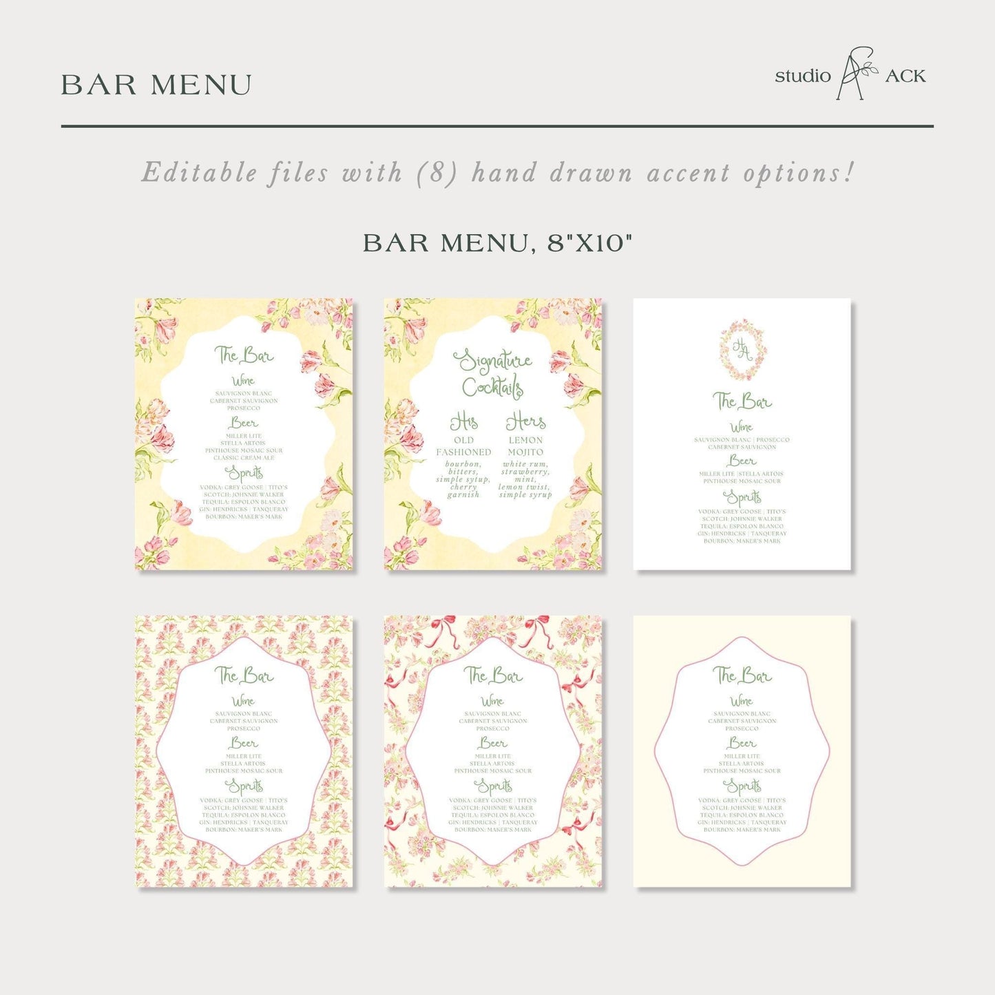 Whimsical Garden Wedding Template Bundle