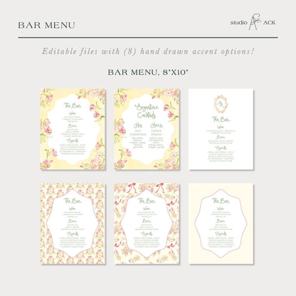 Whimsical Garden Wedding Template Bundle