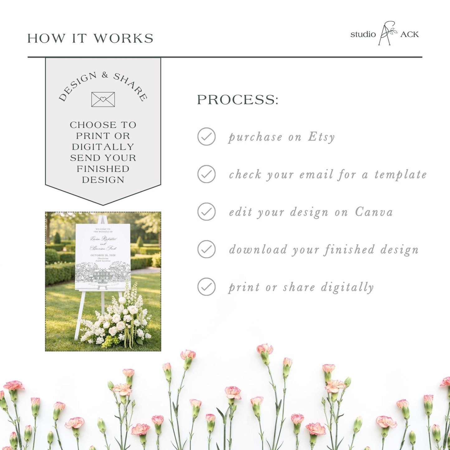 Legare Waring House Wedding Welcome Sign Template