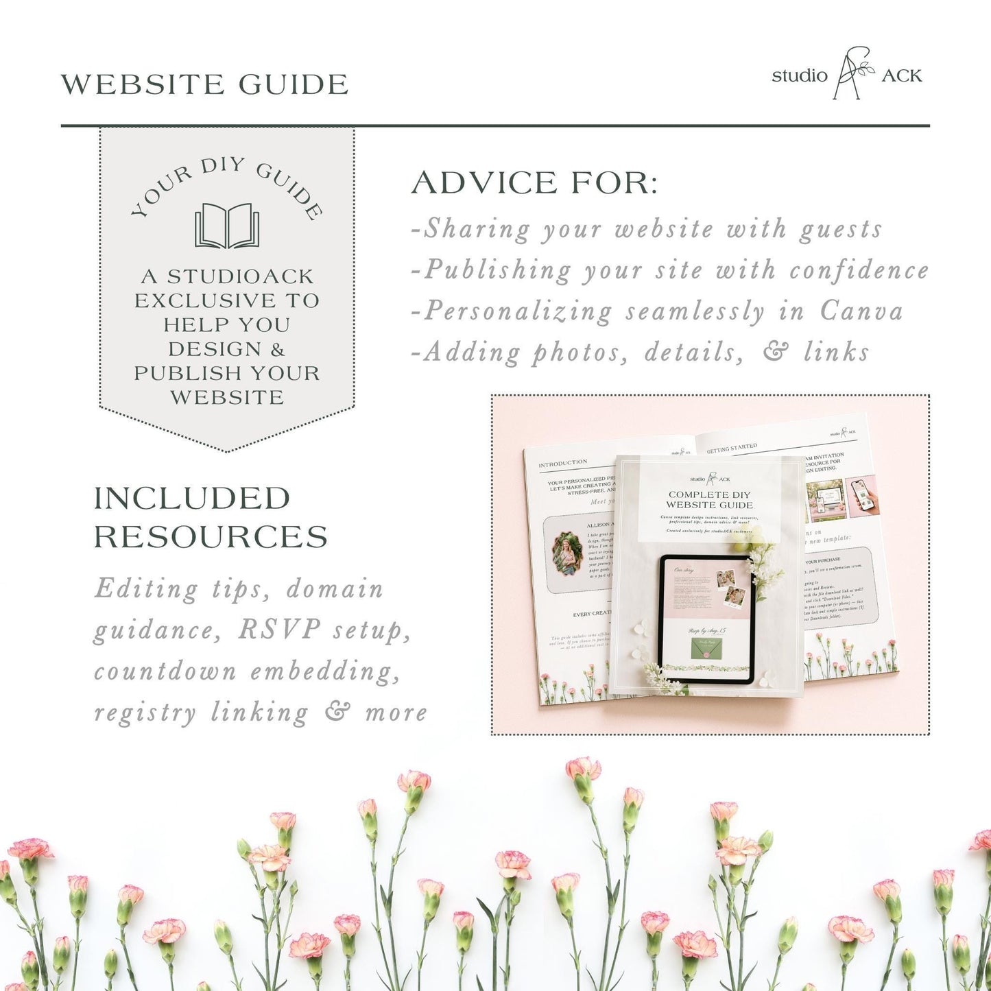 Green Striped Wedding Website Template