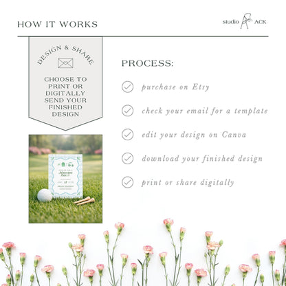 Golf Party Invitation Template