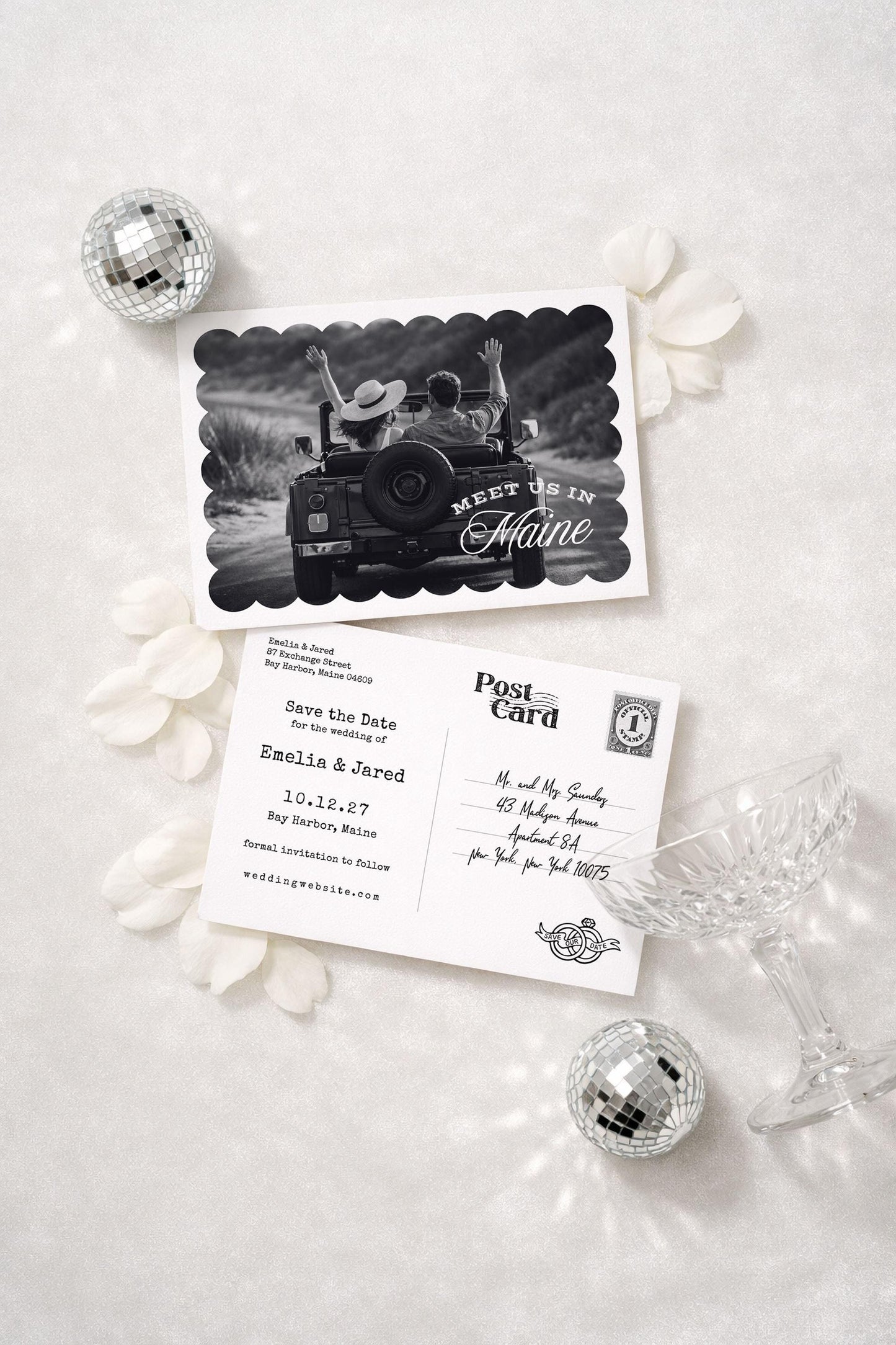 Vintage Minimalist Save the Date Template