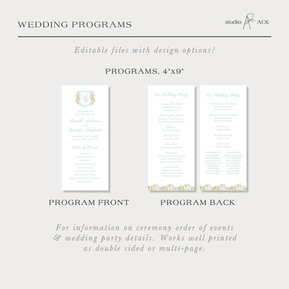 Colorful Floral Wedding Template Bundle