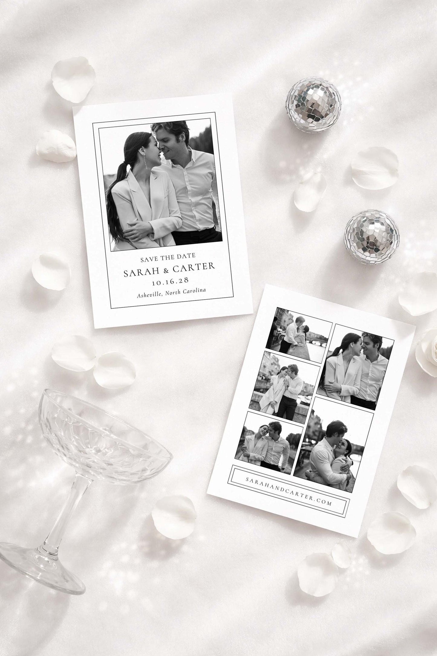 Modern Beige Save the Date Template