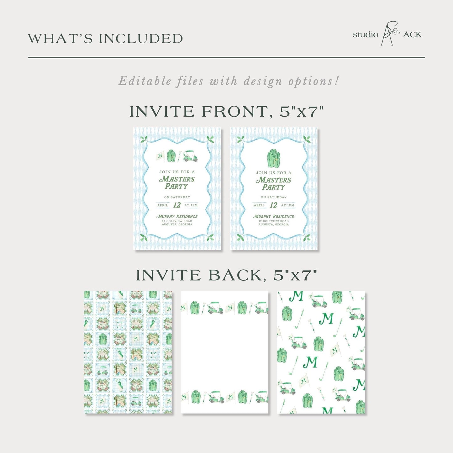 Golf Party Invitation Template