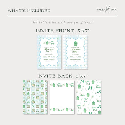 Golf Party Invitation Template