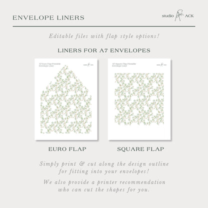 Neutral Chinoiserie Envelope Liner Template